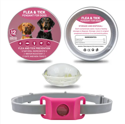 Capsule Huiles Essentielles Anti-Puces & Anti-Tiques pour Collier Chien & Chat – Protection Naturelle
