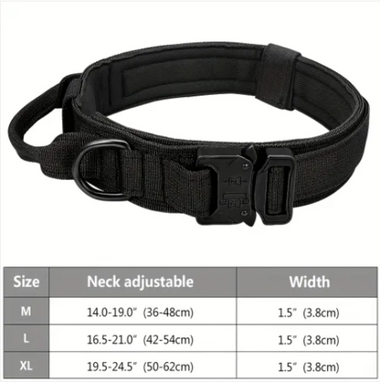 Collier Tactique Robuste pour Chien - Idéal Entraînement & Usage Militaire