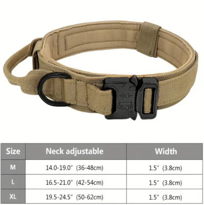 Collier Tactique Robuste pour Chien - Idéal Entraînement & Usage Militaire