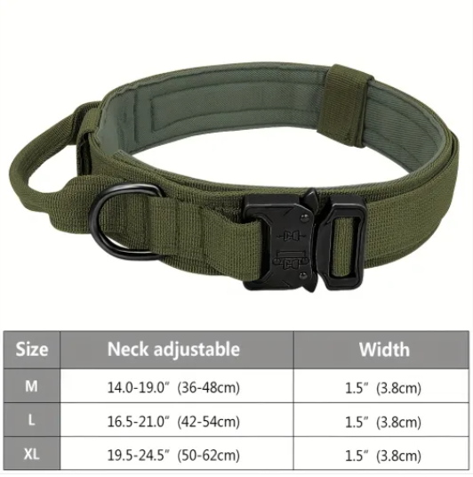 Collier Tactique Robuste pour Chien - Idéal Entraînement & Usage Militaire
