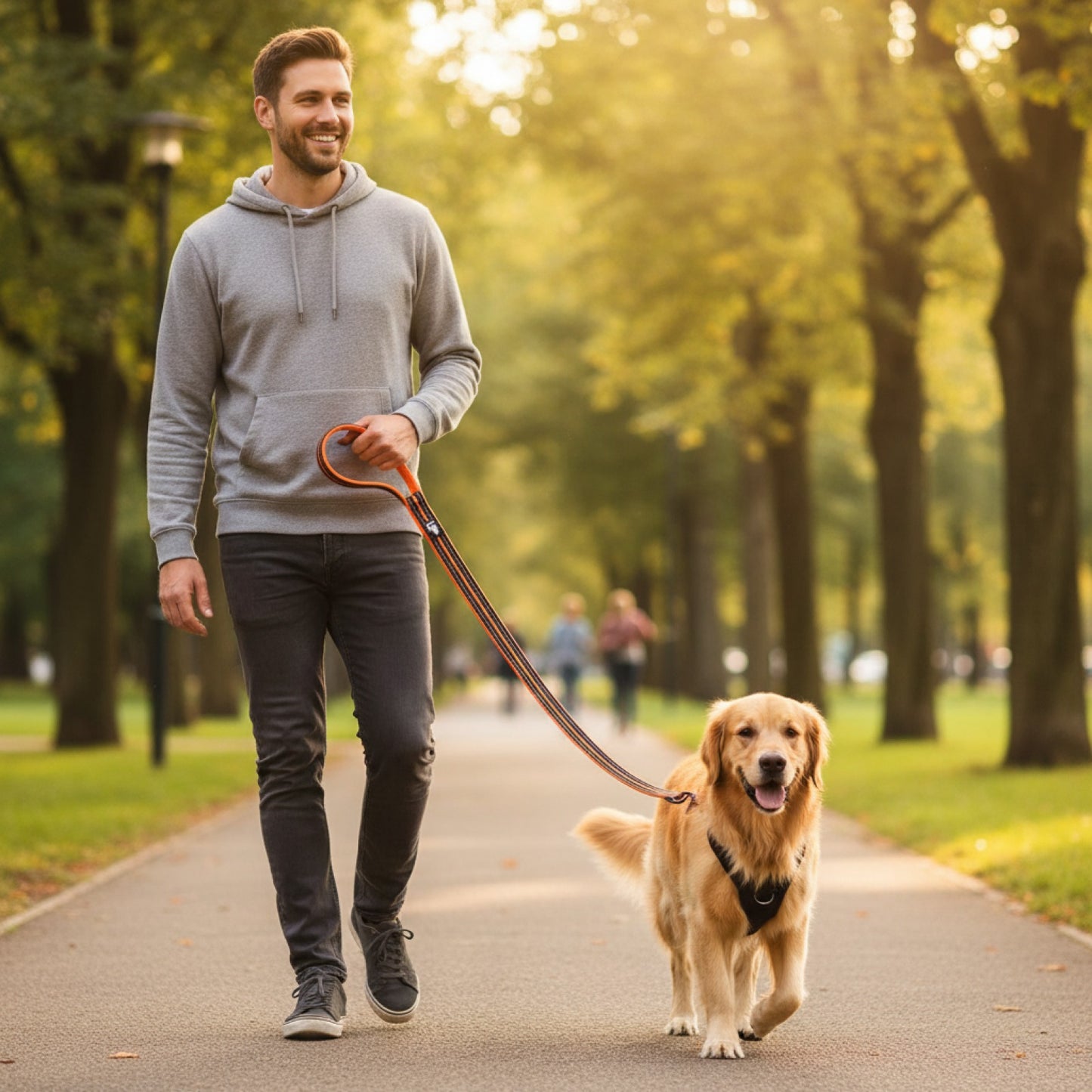 Laisse souple en nylon rembourrée pour chien et chat - 200 cm