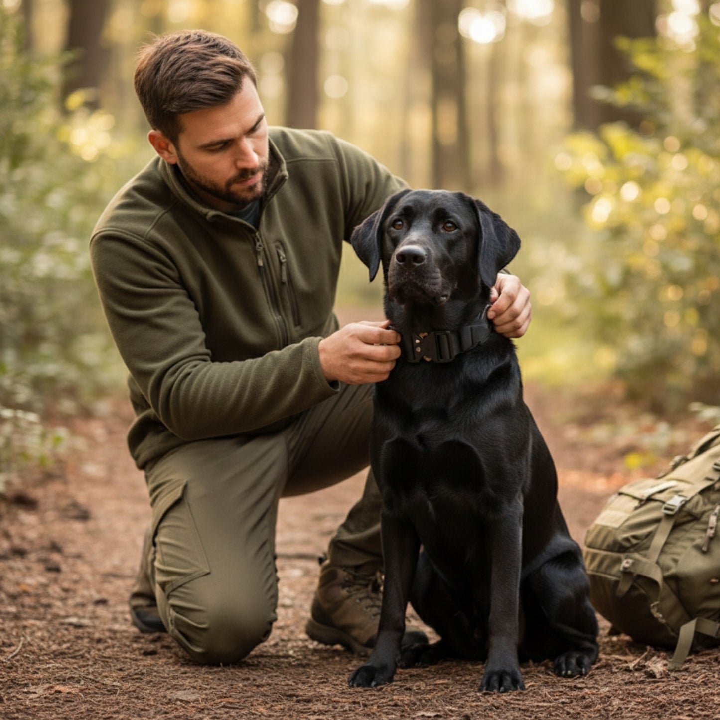 Collier Tactique Robuste pour Chien - Idéal Entraînement & Usage Militaire